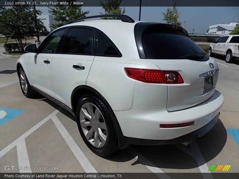 Ivory Pearl White / Willow 2003 Infiniti FX 35