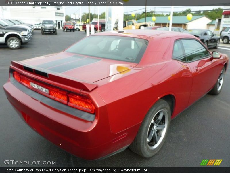 Inferno Red Crystal Pearl / Dark Slate Gray 2010 Dodge Challenger SE