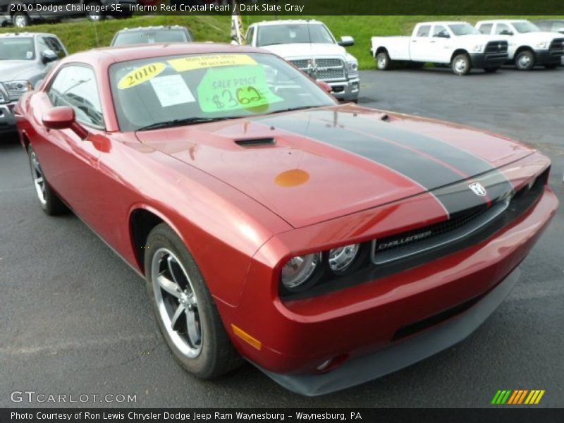 Inferno Red Crystal Pearl / Dark Slate Gray 2010 Dodge Challenger SE