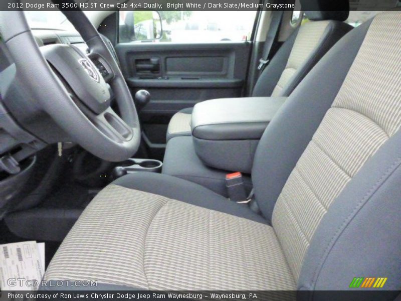 Bright White / Dark Slate/Medium Graystone 2012 Dodge Ram 3500 HD ST Crew Cab 4x4 Dually