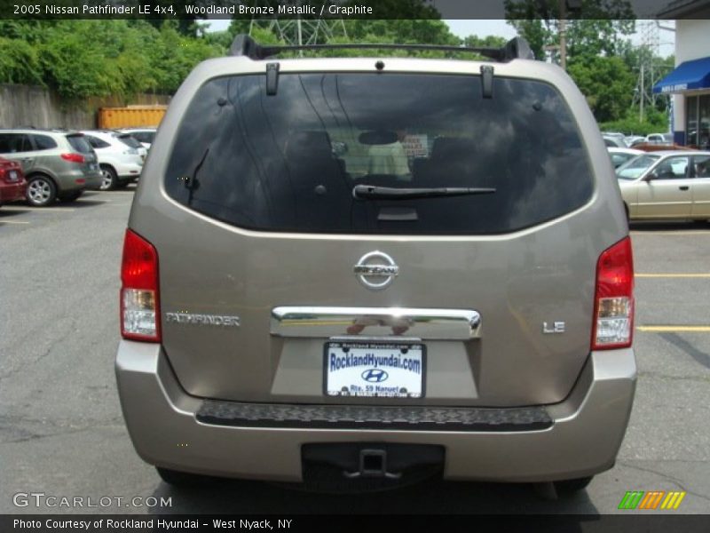 Woodland Bronze Metallic / Graphite 2005 Nissan Pathfinder LE 4x4