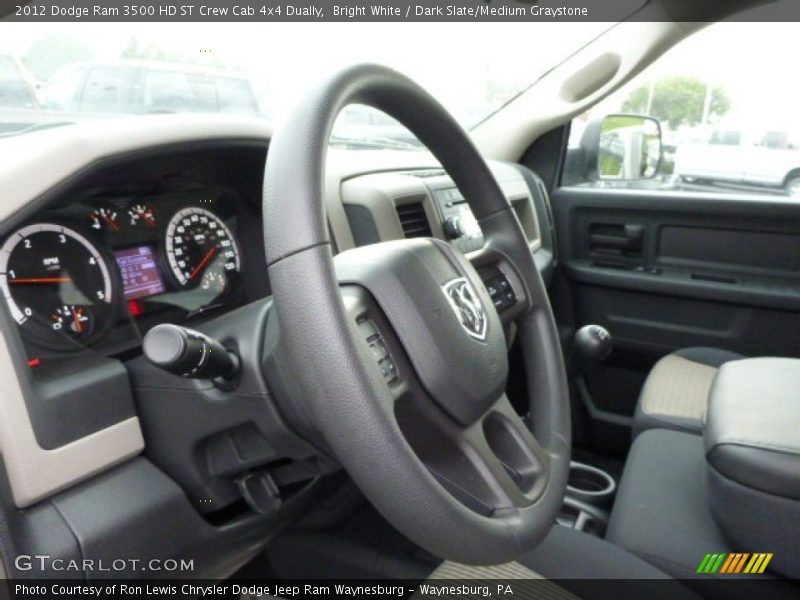 Bright White / Dark Slate/Medium Graystone 2012 Dodge Ram 3500 HD ST Crew Cab 4x4 Dually