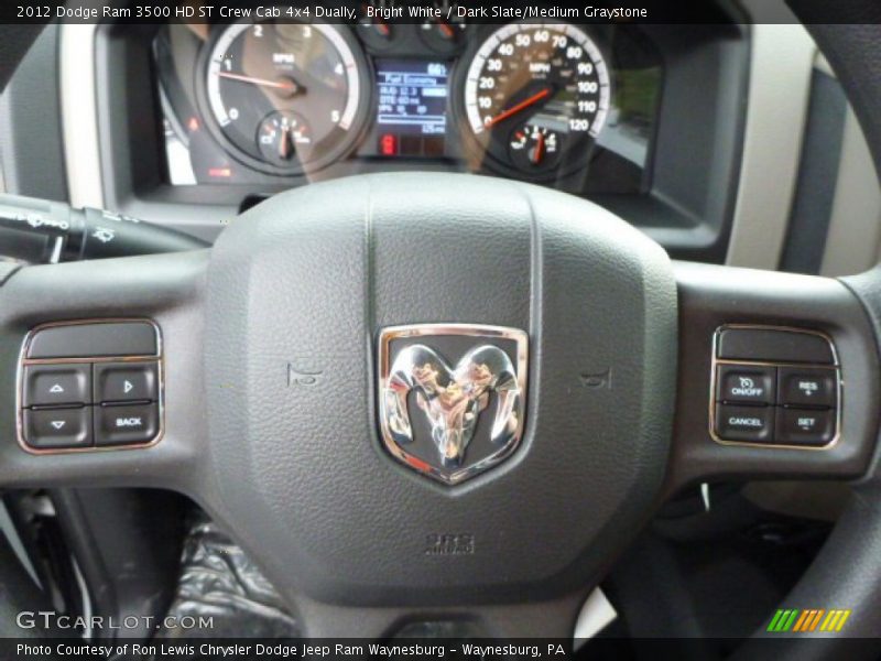 Bright White / Dark Slate/Medium Graystone 2012 Dodge Ram 3500 HD ST Crew Cab 4x4 Dually