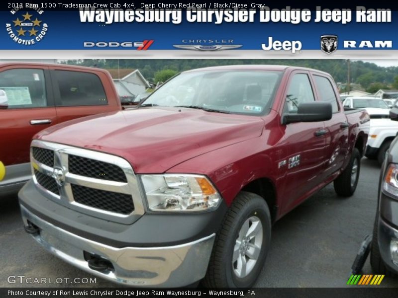 Deep Cherry Red Pearl / Black/Diesel Gray 2013 Ram 1500 Tradesman Crew Cab 4x4