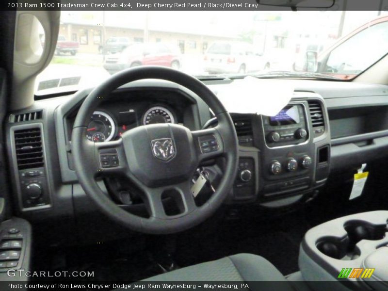 Deep Cherry Red Pearl / Black/Diesel Gray 2013 Ram 1500 Tradesman Crew Cab 4x4