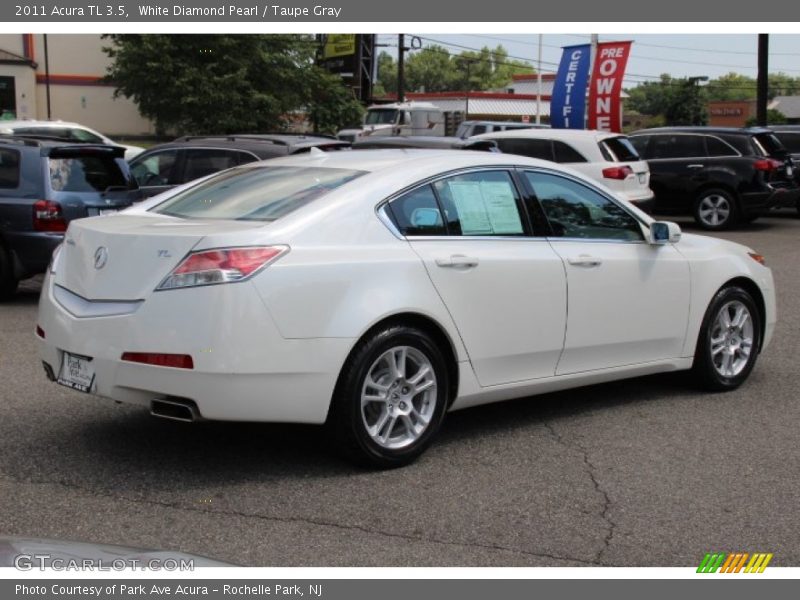 White Diamond Pearl / Taupe Gray 2011 Acura TL 3.5