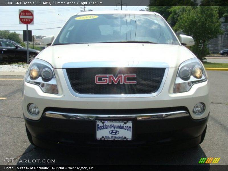 Summit White / Light Titanium 2008 GMC Acadia SLT AWD