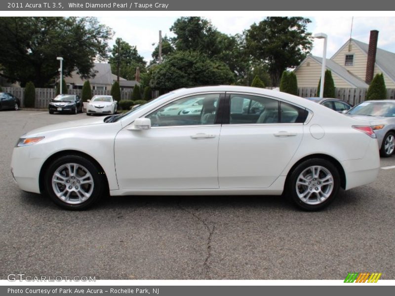 White Diamond Pearl / Taupe Gray 2011 Acura TL 3.5