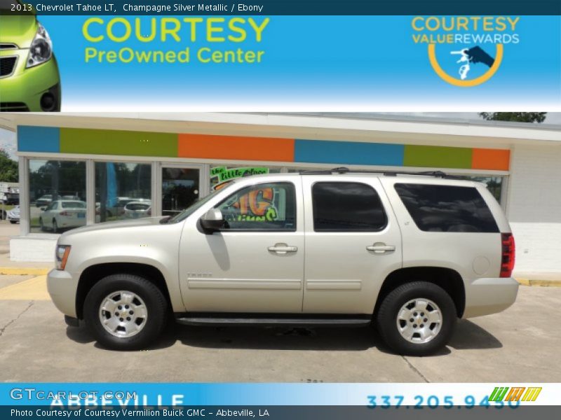 Champagne Silver Metallic / Ebony 2013 Chevrolet Tahoe LT