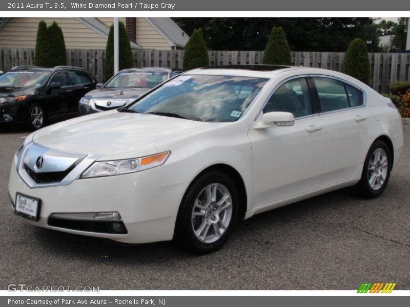 White Diamond Pearl / Taupe Gray 2011 Acura TL 3.5