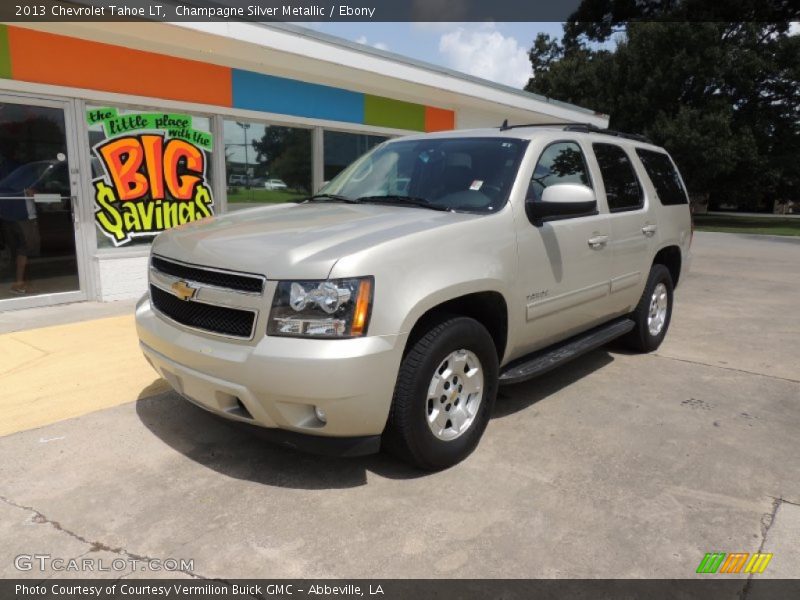 Champagne Silver Metallic / Ebony 2013 Chevrolet Tahoe LT