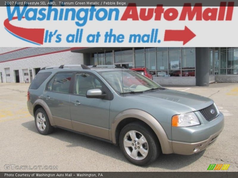 Titanium Green Metallic / Pebble Beige 2007 Ford Freestyle SEL AWD