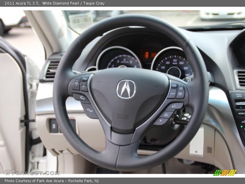 White Diamond Pearl / Taupe Gray 2011 Acura TL 3.5