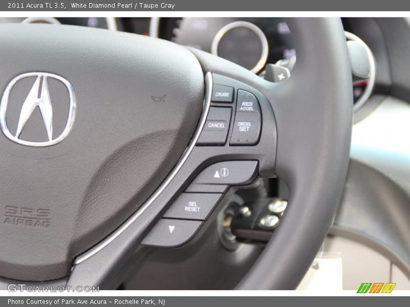 White Diamond Pearl / Taupe Gray 2011 Acura TL 3.5