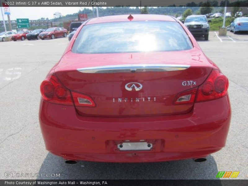 Vibrant Red / Graphite 2012 Infiniti G 37 x AWD Sedan
