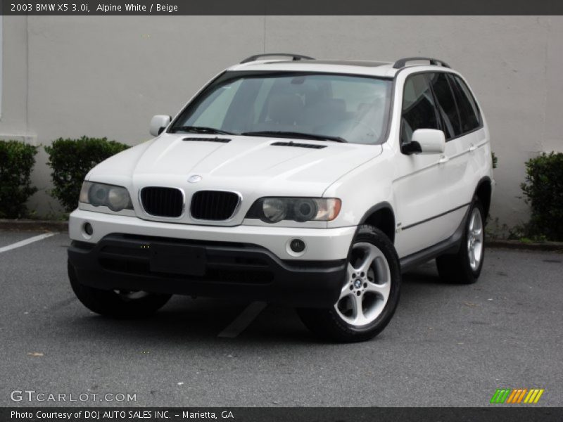 Alpine White / Beige 2003 BMW X5 3.0i