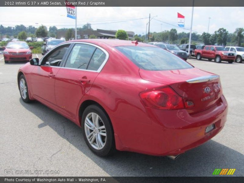Vibrant Red / Graphite 2012 Infiniti G 37 x AWD Sedan