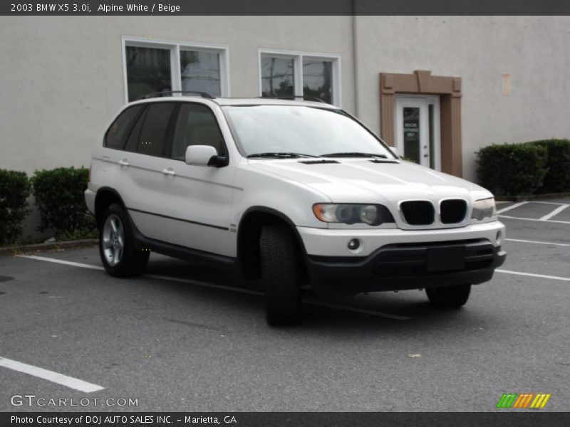 Alpine White / Beige 2003 BMW X5 3.0i