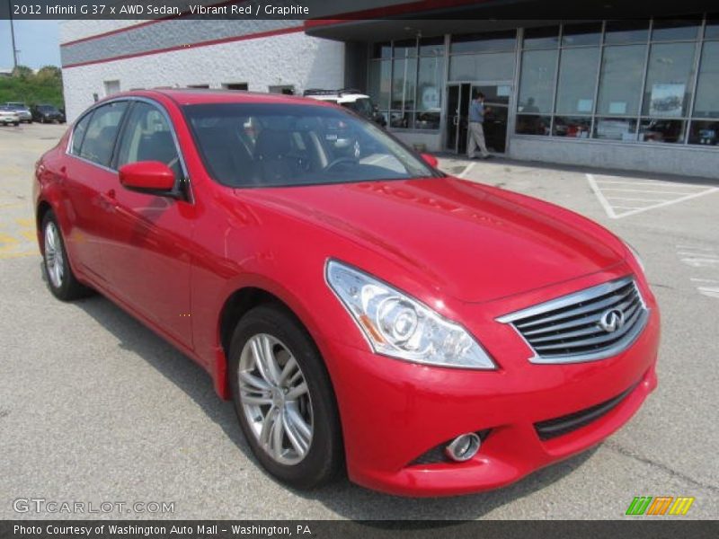 Vibrant Red / Graphite 2012 Infiniti G 37 x AWD Sedan