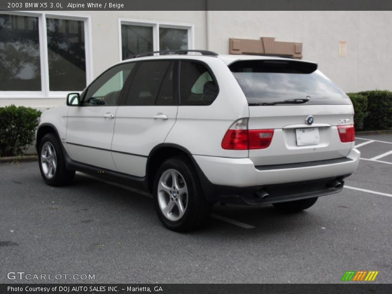 Alpine White / Beige 2003 BMW X5 3.0i
