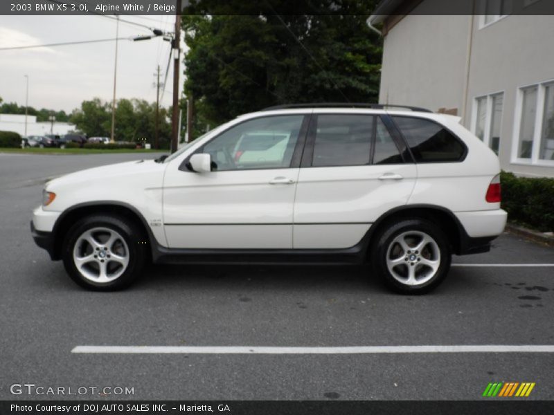 Alpine White / Beige 2003 BMW X5 3.0i