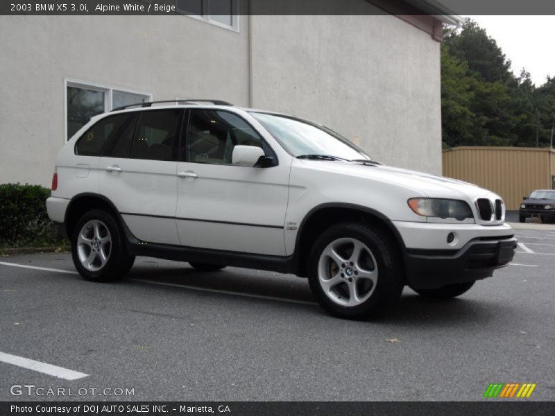 Alpine White / Beige 2003 BMW X5 3.0i