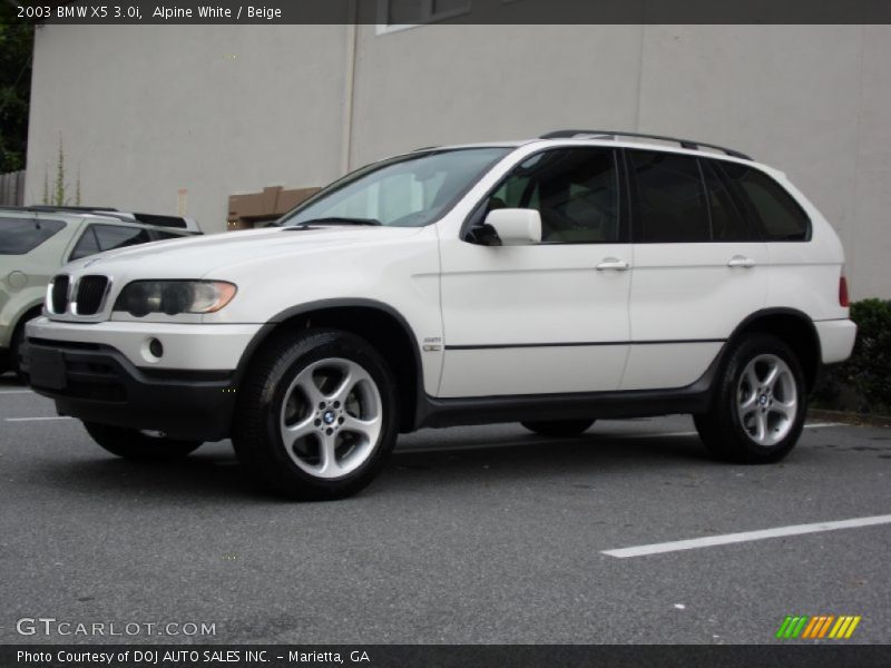 Alpine White / Beige 2003 BMW X5 3.0i