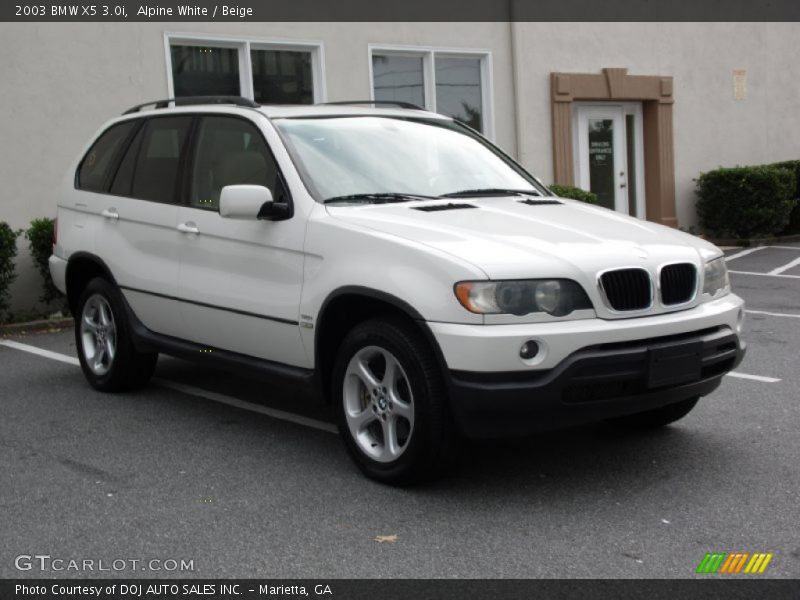 Alpine White / Beige 2003 BMW X5 3.0i