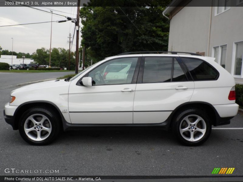 Alpine White / Beige 2003 BMW X5 3.0i