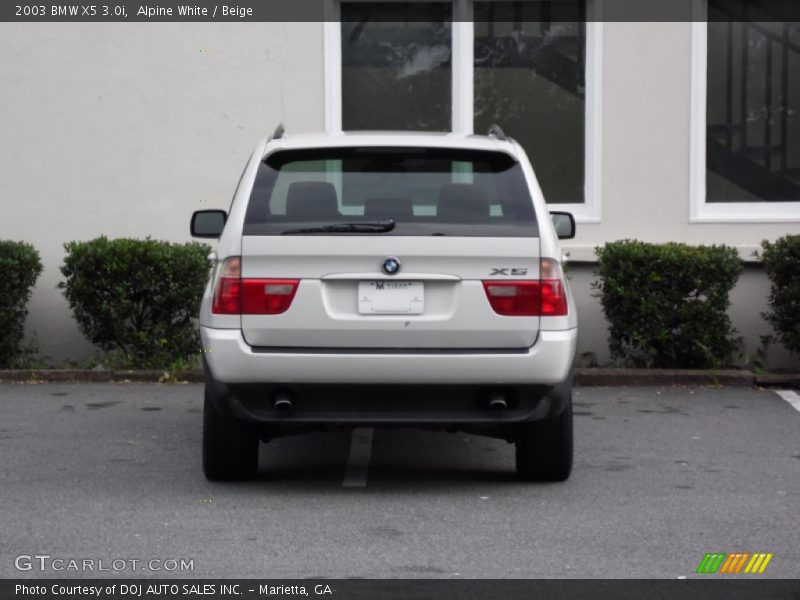 Alpine White / Beige 2003 BMW X5 3.0i