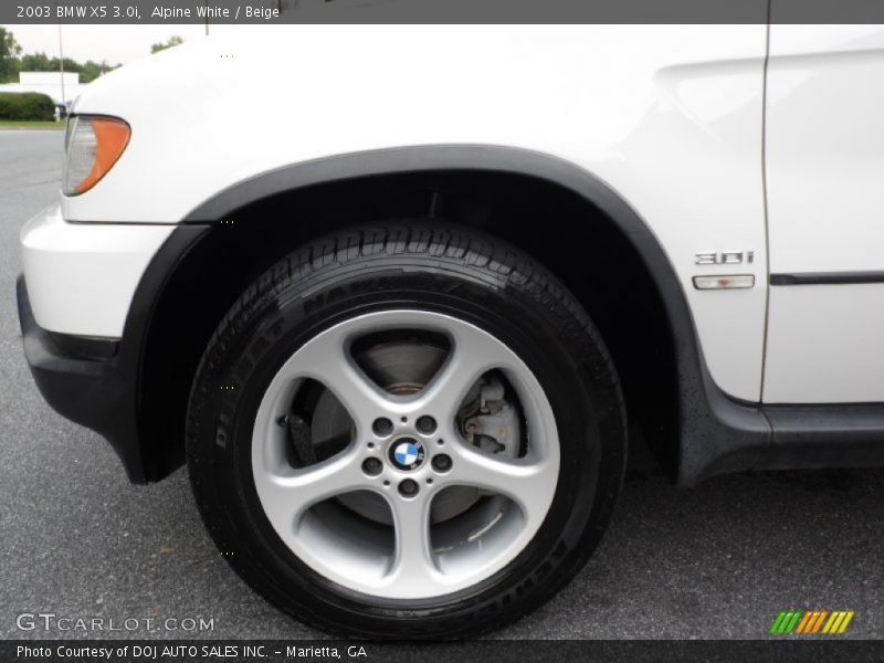 Alpine White / Beige 2003 BMW X5 3.0i