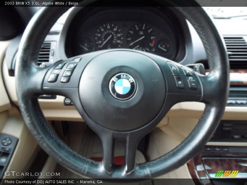 Alpine White / Beige 2003 BMW X5 3.0i
