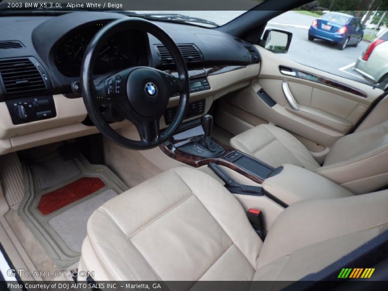 Alpine White / Beige 2003 BMW X5 3.0i