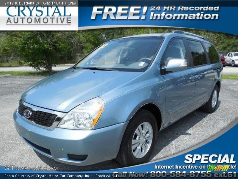 Glacier Blue / Gray 2012 Kia Sedona LX