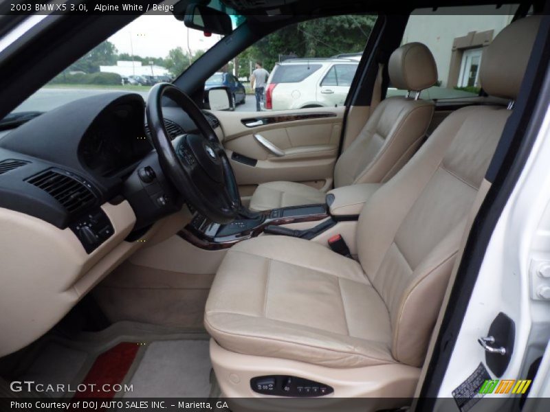 Alpine White / Beige 2003 BMW X5 3.0i