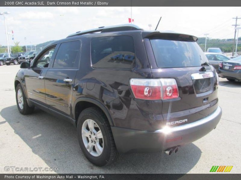 Dark Crimson Red Metallic / Ebony 2008 GMC Acadia SLE