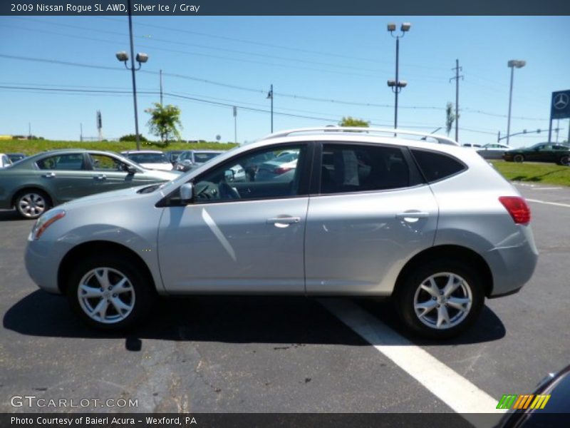 Silver Ice / Gray 2009 Nissan Rogue SL AWD