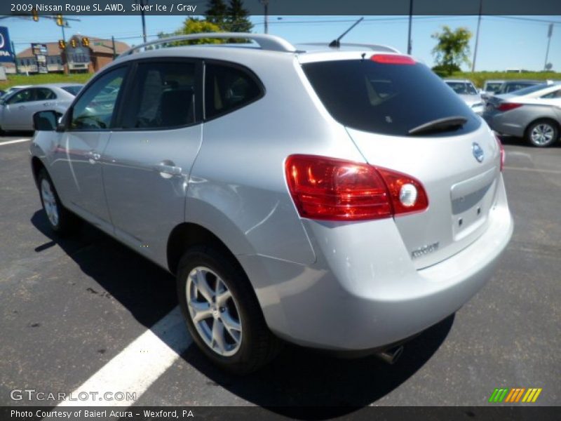 Silver Ice / Gray 2009 Nissan Rogue SL AWD