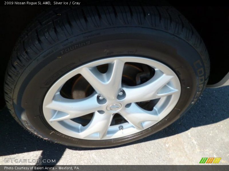Silver Ice / Gray 2009 Nissan Rogue SL AWD