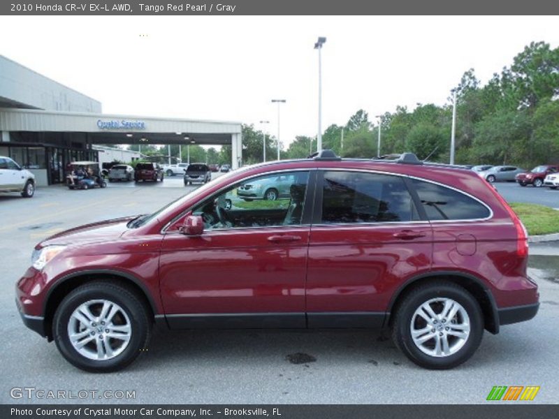 Tango Red Pearl / Gray 2010 Honda CR-V EX-L AWD