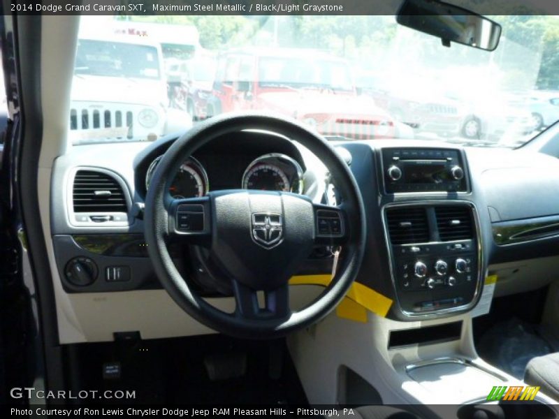 Maximum Steel Metallic / Black/Light Graystone 2014 Dodge Grand Caravan SXT