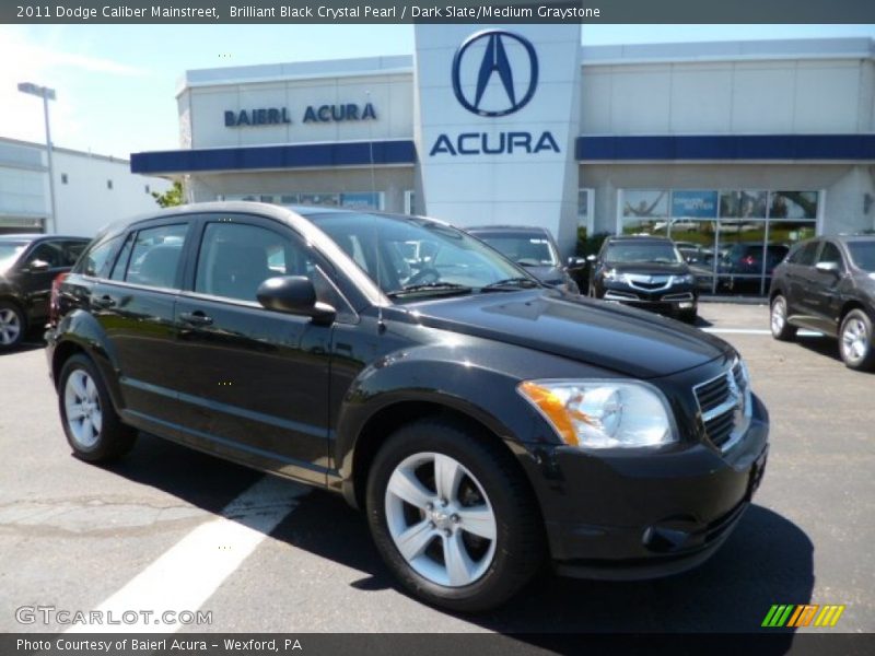 Brilliant Black Crystal Pearl / Dark Slate/Medium Graystone 2011 Dodge Caliber Mainstreet