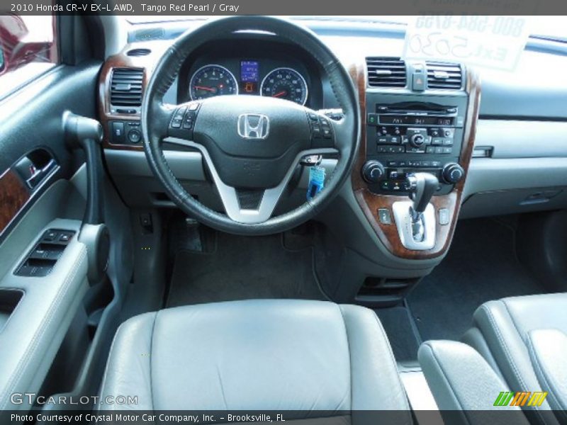 Tango Red Pearl / Gray 2010 Honda CR-V EX-L AWD