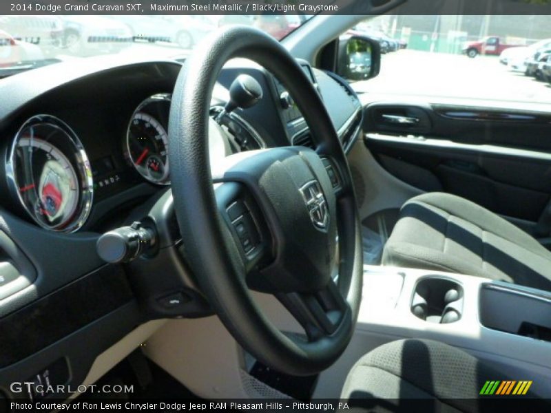 Maximum Steel Metallic / Black/Light Graystone 2014 Dodge Grand Caravan SXT