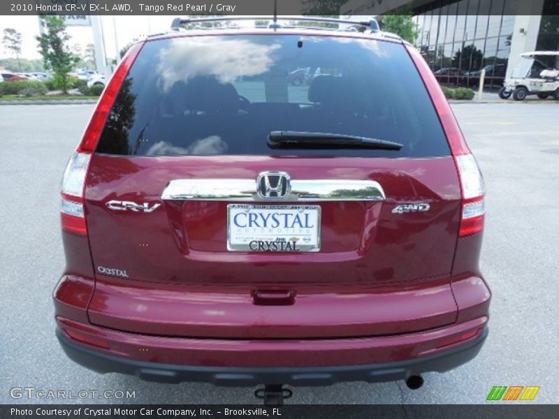 Tango Red Pearl / Gray 2010 Honda CR-V EX-L AWD