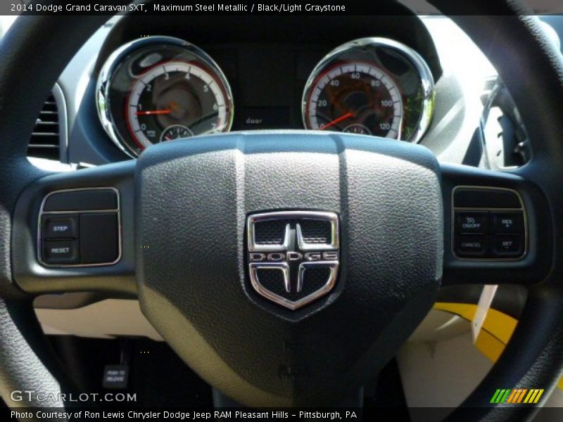 Maximum Steel Metallic / Black/Light Graystone 2014 Dodge Grand Caravan SXT