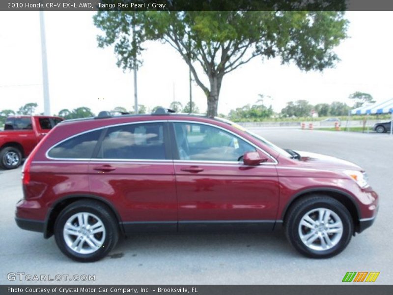 Tango Red Pearl / Gray 2010 Honda CR-V EX-L AWD