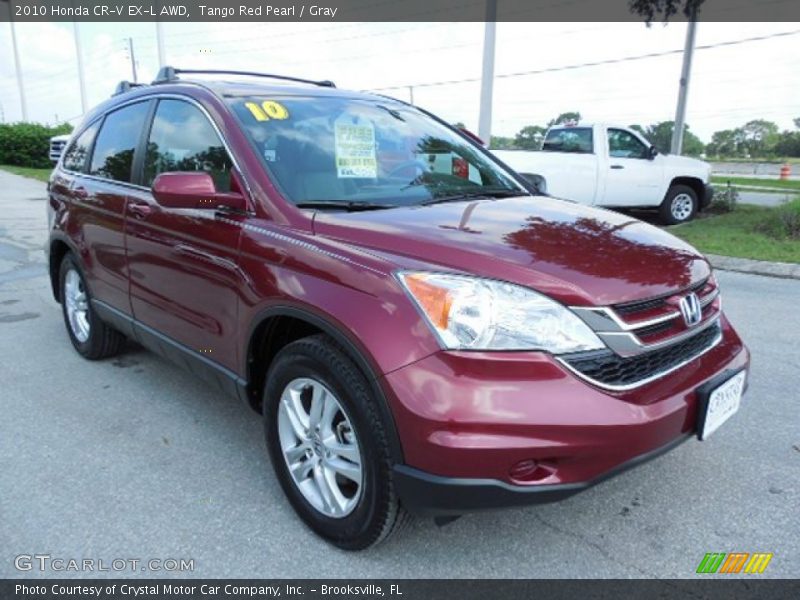 Tango Red Pearl / Gray 2010 Honda CR-V EX-L AWD
