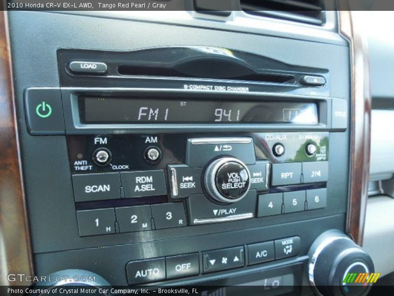 Tango Red Pearl / Gray 2010 Honda CR-V EX-L AWD