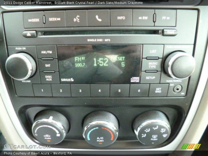 Brilliant Black Crystal Pearl / Dark Slate/Medium Graystone 2011 Dodge Caliber Mainstreet